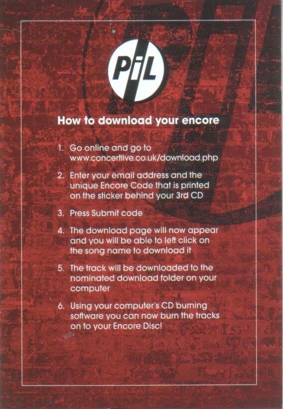 857 encore card back