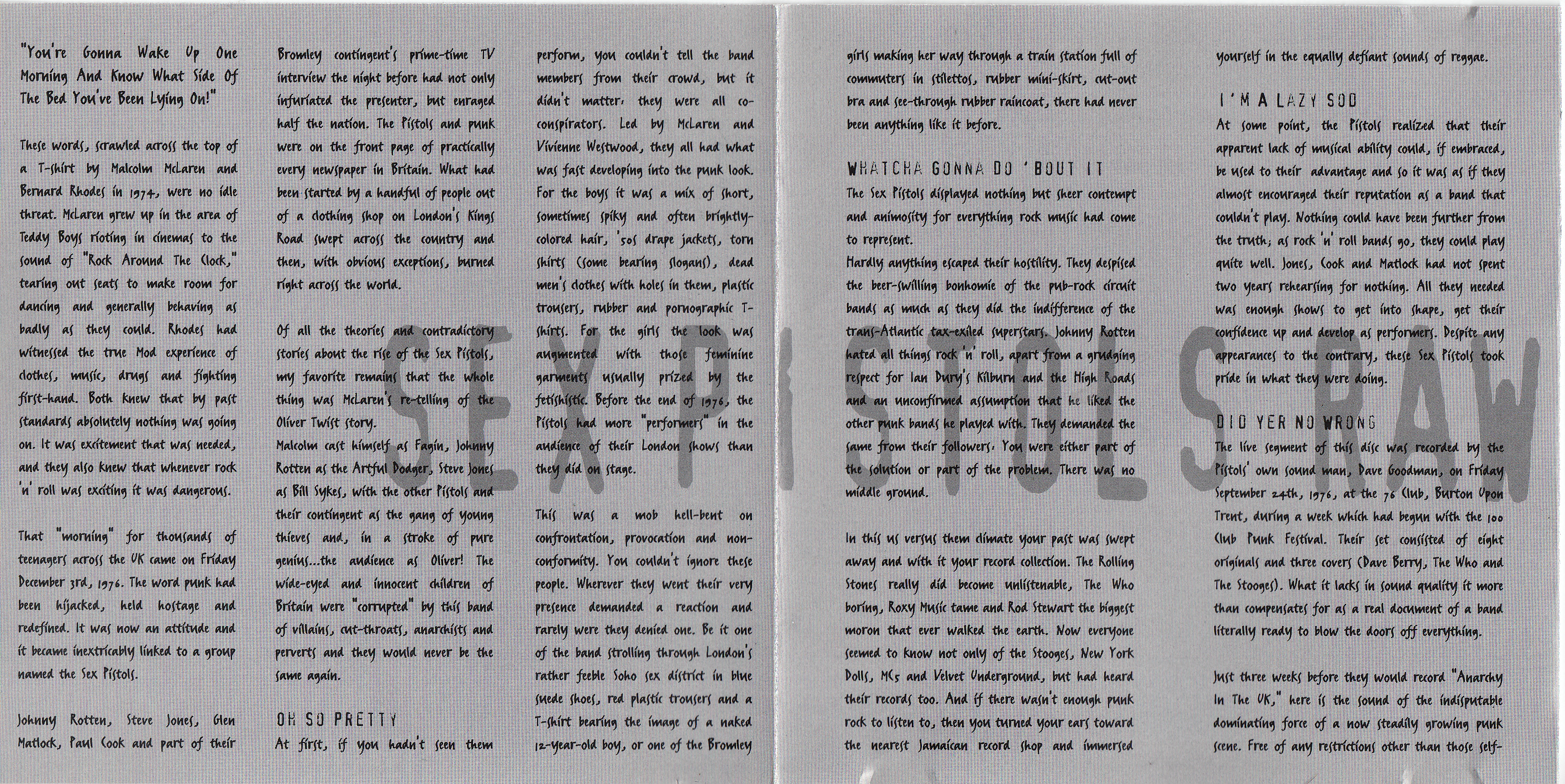 Booklet inside 1st 2 pages